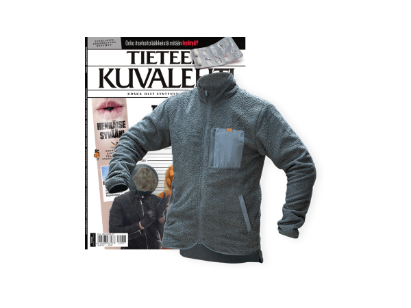 Fleece-takki + 2 nroa Tieteen Kuvalehti -lehteä